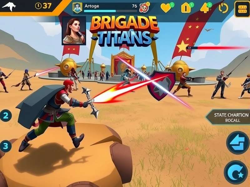 Brigade Titans gameplay screenshot showing strategic battle